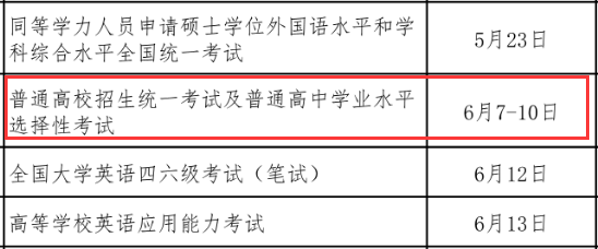 2021年海南琼海市普通高中学业水平选择性考试时间:6月7日至10日