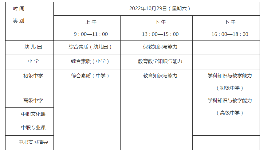 2022年下半年陕西省中小学教师资格考试笔试准考证打印时间:10月25日