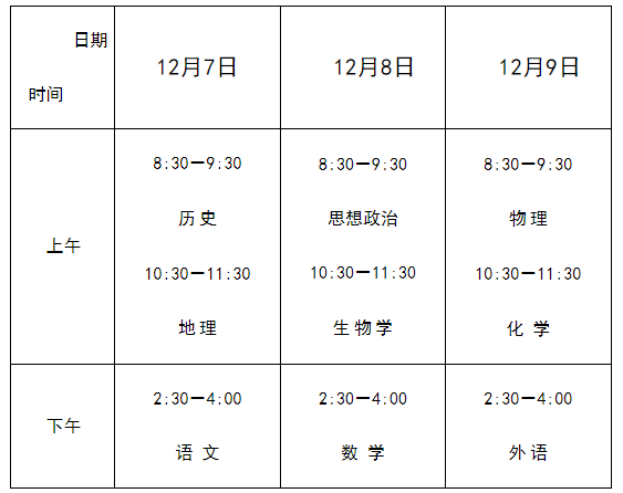 2024年下半年河北普通高中学业水平合格性考试考前温馨提示