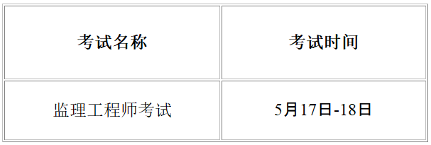 2025年云南监理工程师考试时间:5月17日-18日